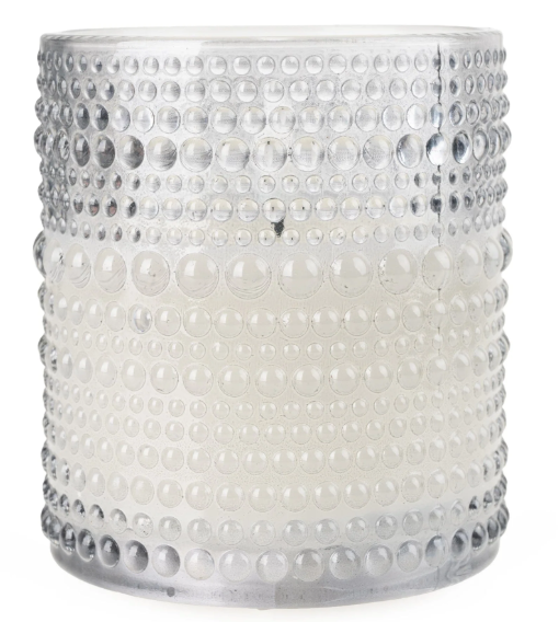 LED Candle Embossed Glass