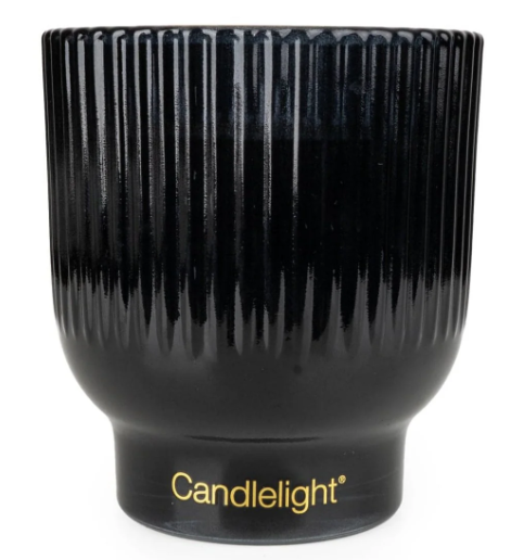Medium Ridged Footed Glass Candle - Pineapple & Coconut
