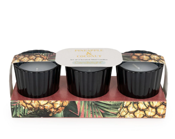 Set of 3 Votives - Pineapple & Coconut