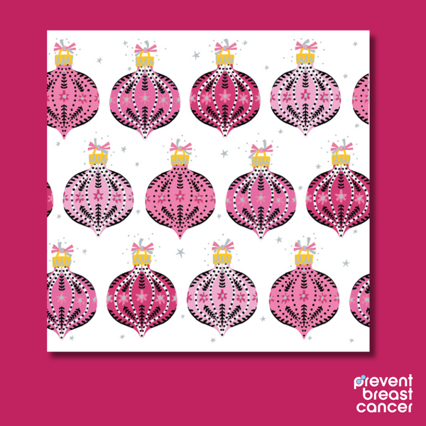 Pink Bauble Christmas Card