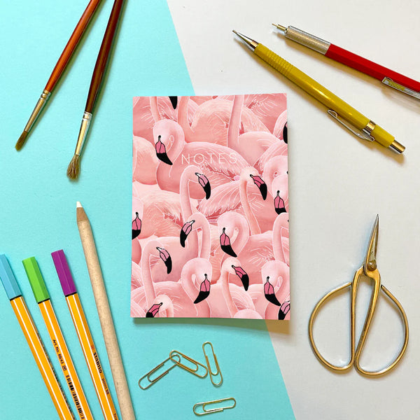 A6 Notebook | Flamingos