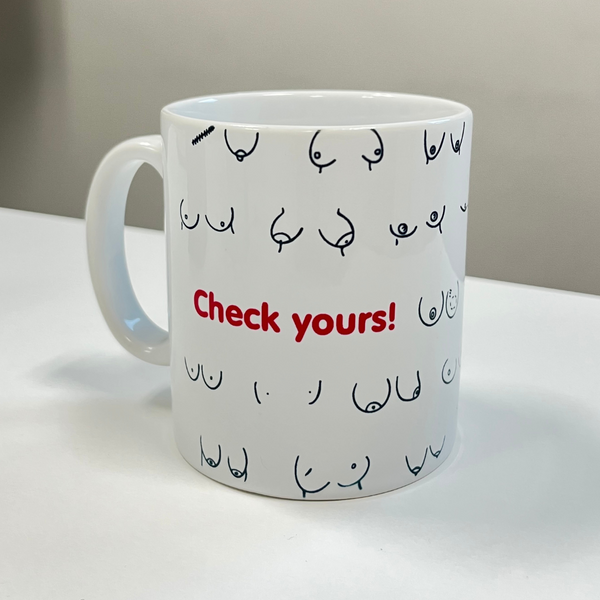 Boob Mug | Check Yours White Design