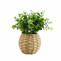 Artificial Plant | Herbs in Round Rattan Pot