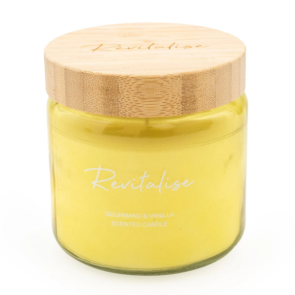 Candle | Yellow Devon Scent Bamboo Lid